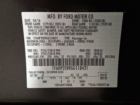 Used 2016 Ford Taurus SEL FWD image 25