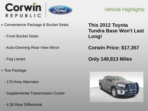 Used 2012 Toyota Tundra 4x4 CrewMax w/ Tow Pkg image 6
