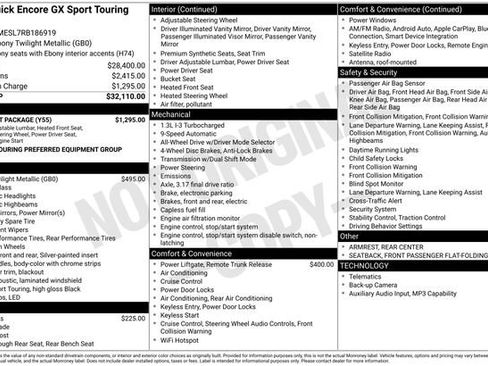 Certified 2024 Buick Encore GX Sport Touring w/ Comfort Package AWD/4WD image 7