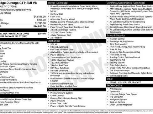 New 2026 Dodge Durango GT w/ Mopar All Weather Package image 40