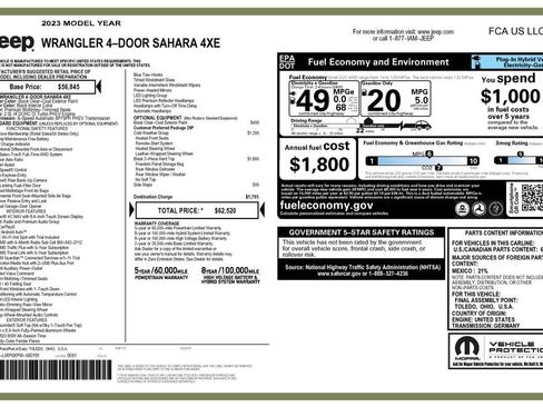 Used 2023 Jeep Wrangler Unlimited Sahara w/ Cold Weather Group image 5