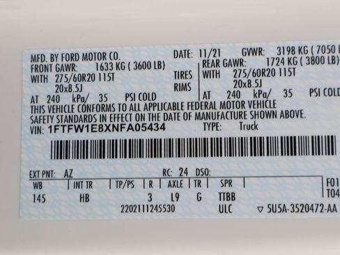 Used 2022 Ford F150 Lariat w/ Equipment Group 502A High AWD/4WD image 37
