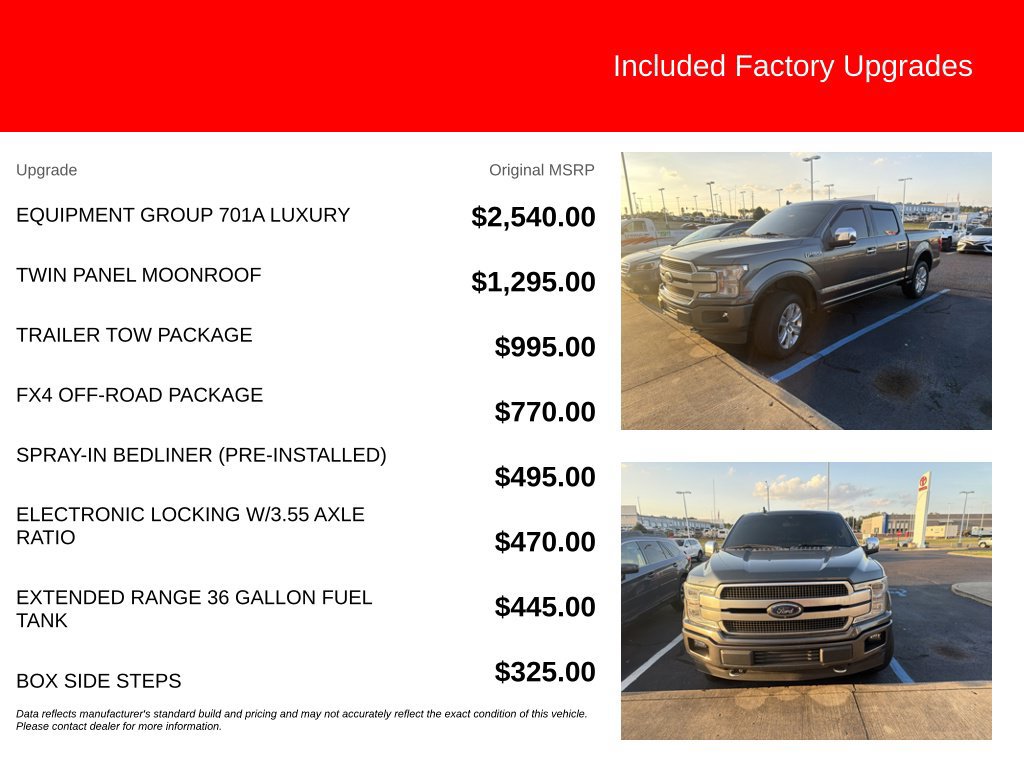 Used 2018 Ford F150 Platinum w/ Equipment Group 701A Luxury AWD/4WD image 5