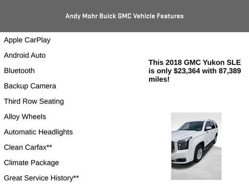 Used 2018 GMC Yukon SLE w/ HD Trailering Package AWD/4WD image 4