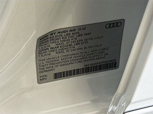 Certified 2023 Audi A4 2.0T allroad Prestige w/ Prestige Package AWD/4WD image 33