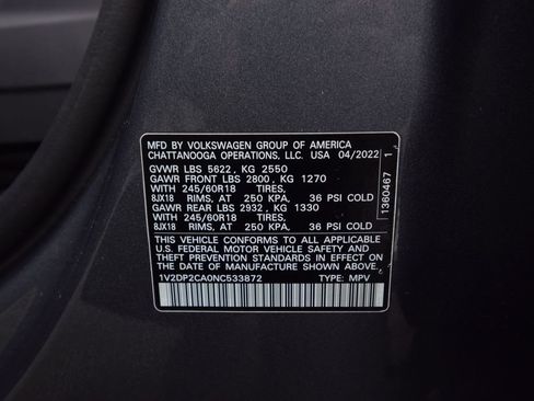Used 2022 Volkswagen Atlas SE image 29