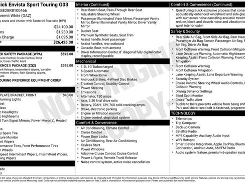 Used 2024 Buick Envista Sport Touring w/ Convenience II Package FWD image 3