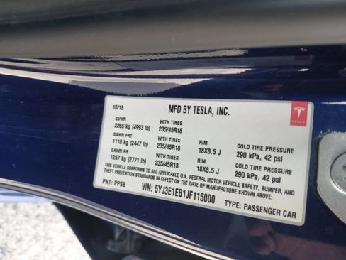 Used 2018 Tesla Model 3 Long Range AWD/4WD image 9