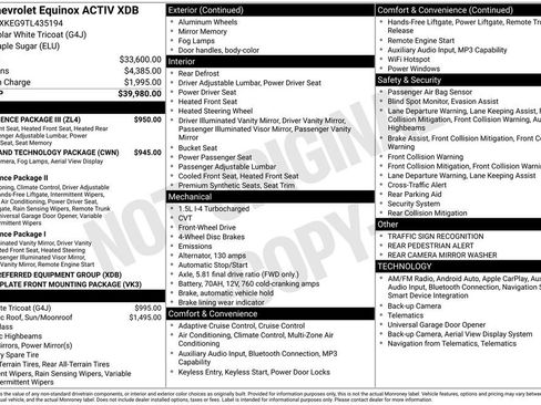 New 2026 Chevrolet Equinox ACTIV w/ Convenience Package III FWD image 3
