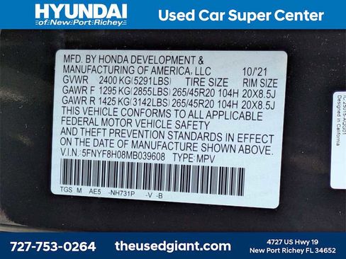 Used 2021 Honda Passport Elite image 46