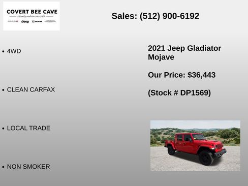 Used 2021 Jeep Gladiator Mojave AWD/4WD image 6