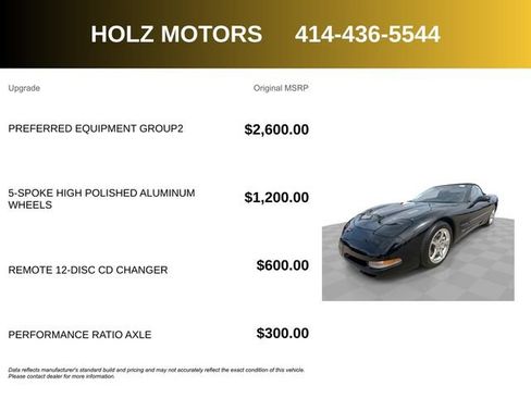 Used 2001 Chevrolet Corvette Convertible w/ Preferred Equipment Group2 RWD image 5