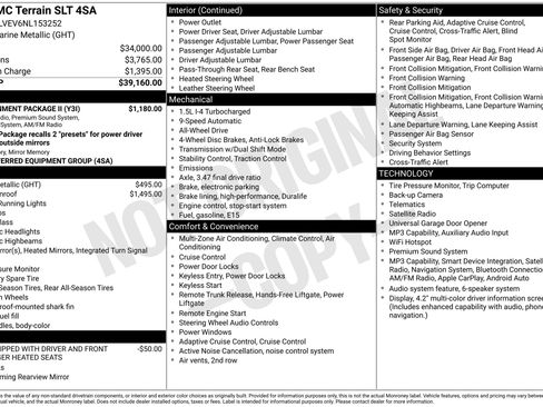 Used 2022 GMC Terrain SLT w/ Infotainment Package II AWD/4WD image 46