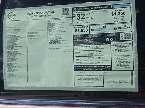 New 2025 Nissan Altima 2.5 SV image 32