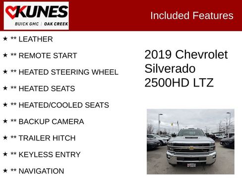 Used 2019 Chevrolet Silverado 2500 LTZ w/ Duramax Plus Package image 2