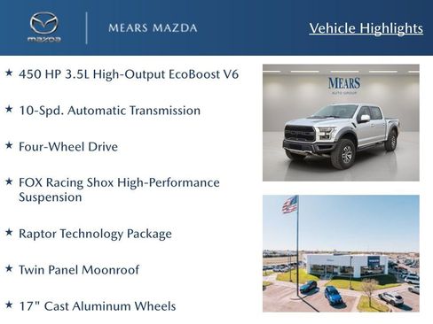 Used 2017 Ford F150 Raptor w/ Equipment Group 802A Luxury image 2