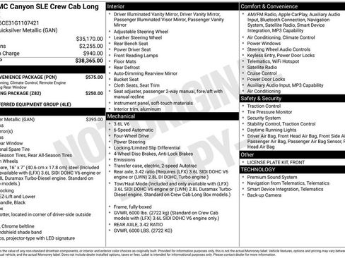 Used 2016 GMC Canyon SLE w/ SLE Convenience Package AWD/4WD image 12