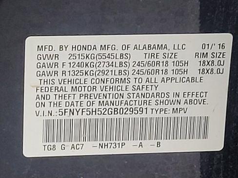 Used 2016 Honda Pilot EX-L image 33