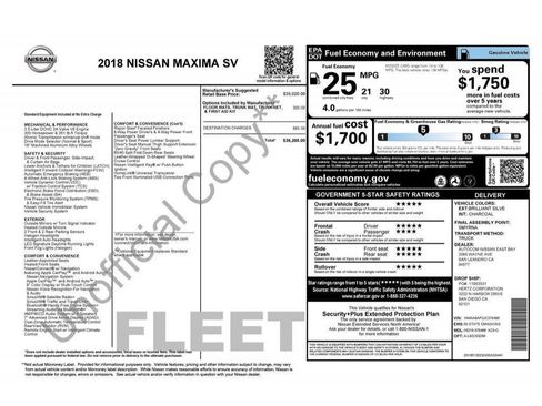 Used 2018 Nissan Maxima 3.5 SV image 35