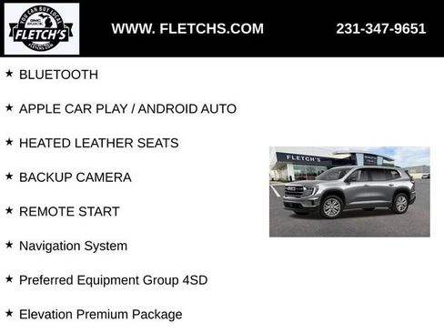 New 2026 GMC Acadia Elevation w/ Elevation Premium Package AWD/4WD image 2