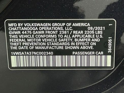 Used 2022 Volkswagen Passat 2.0T SE FWD image 33