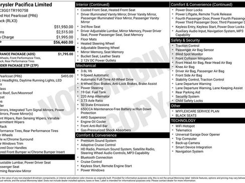 New 2026 Chrysler Pacifica Limited w/ S Appearance Package image 36
