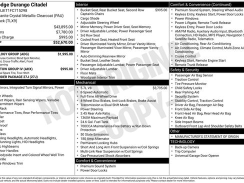 Used 2015 Dodge Durango Citadel w/ Technology Group image 3