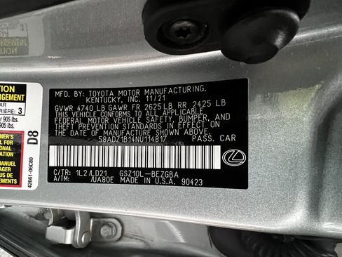 Certified 2022 Lexus ES 350 350 image 51