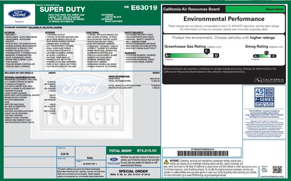 Used 2022 Ford F350 Lariat w/ Chrome Package AWD/4WD image 6