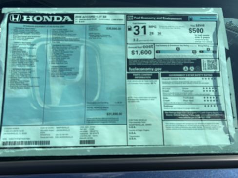 New 2026 Honda Accord SE image 11