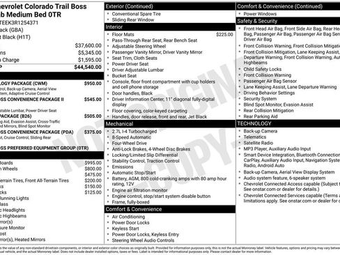 Used 2024 Chevrolet Colorado Trail Boss w/ Technology Package AWD/4WD image 5