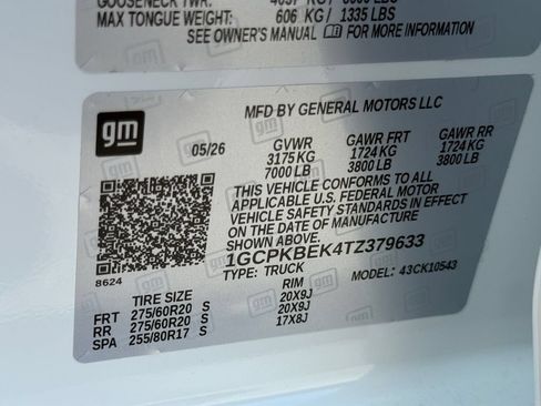 New 2026 Chevrolet Silverado 1500 Custom w/ Turbomax Blackout Package AWD/4WD image 27