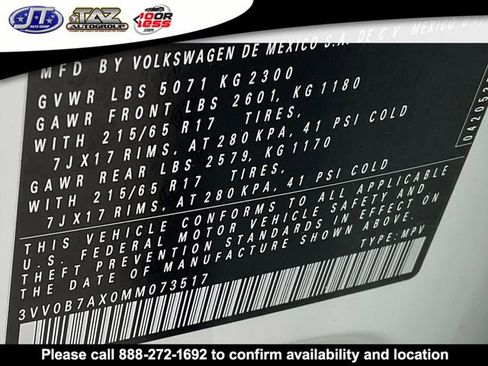 Used 2021 Volkswagen Tiguan S AWD/4WD image 21