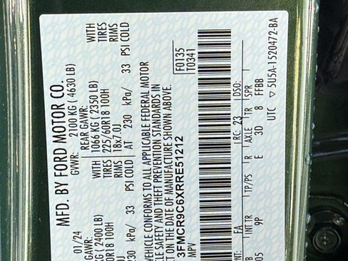 Certified 2024 Ford Bronco Sport Outer Banks image 34