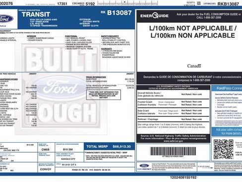 Used 2024 Ford Transit 250 Low Roof AWD w/ Exterior Upgrade Package image 48