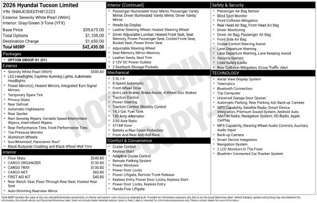 New 2026 Hyundai Tucson Limited FWD image 5