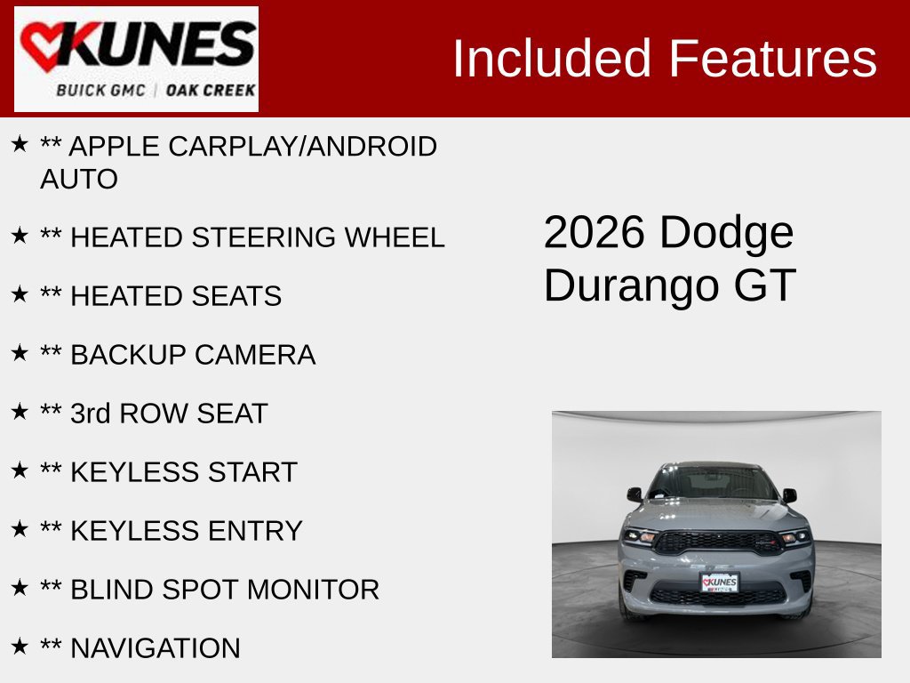 Used 2026 Dodge Durango GT AWD/4WD image 2