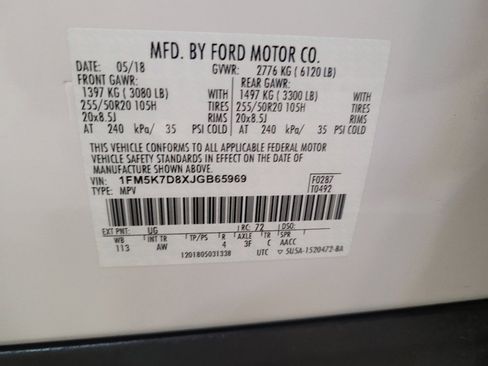 Used 2018 Ford Explorer XLT w/ Equipment Group 202A FWD image 33