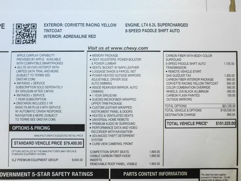 Used 2016 Chevrolet Corvette Z06 w/ 3LZ Preferred Equipment Group RWD image 46