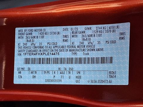 Certified 2023 Ford Ranger Lariat w/ Technology Package image 29