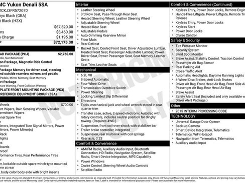 Used 2015 GMC Yukon Denali w/ Open Road Package image 6