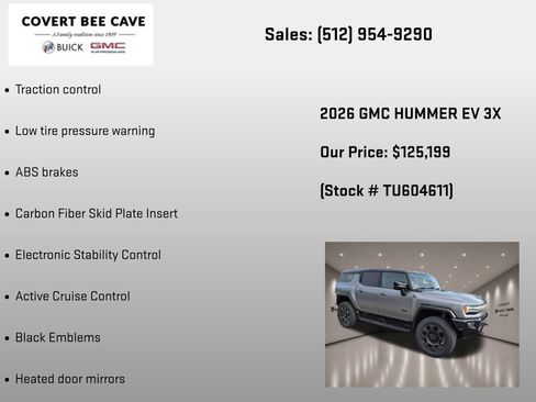 New 2026 GMC Hummer EV 3X w/ Carbon Fiber Edition Package AWD/4WD image 12