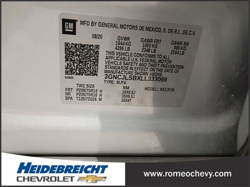 Certified 2020 Chevrolet Trax LT w/ LT Convenience Package image 10