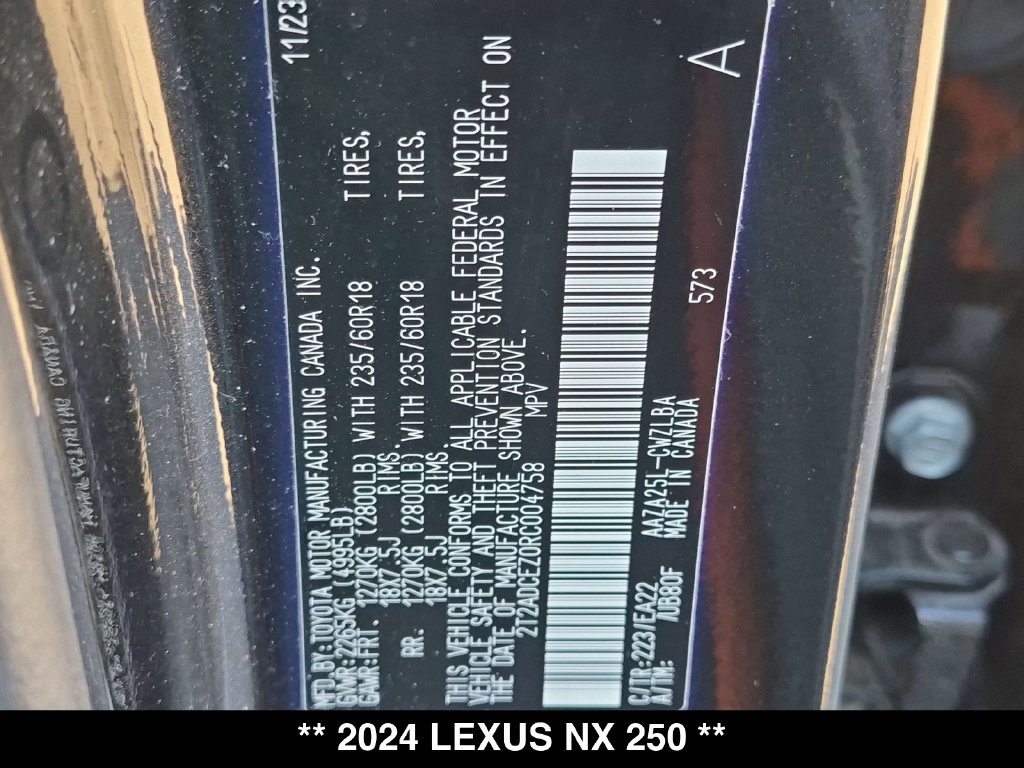 Used 2024 Lexus NX 250 AWD w/ Cold Area Package image 35