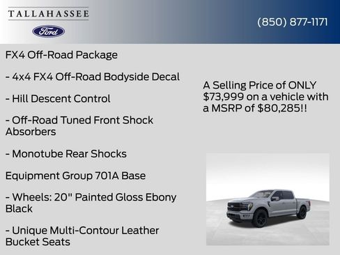 New 2026 Ford F150 Platinum w/ FX4 Off-Road Package image 12