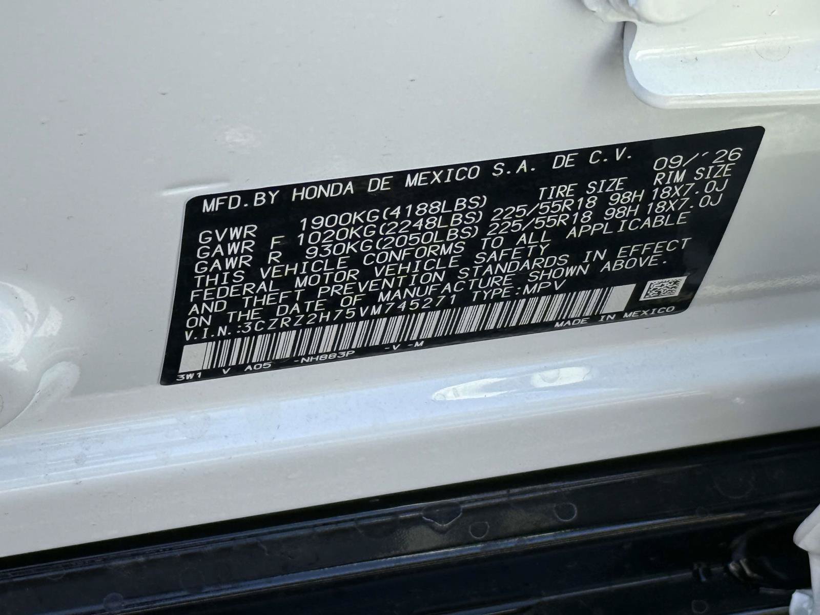 New 2027 Honda HR-V EX-L image 20
