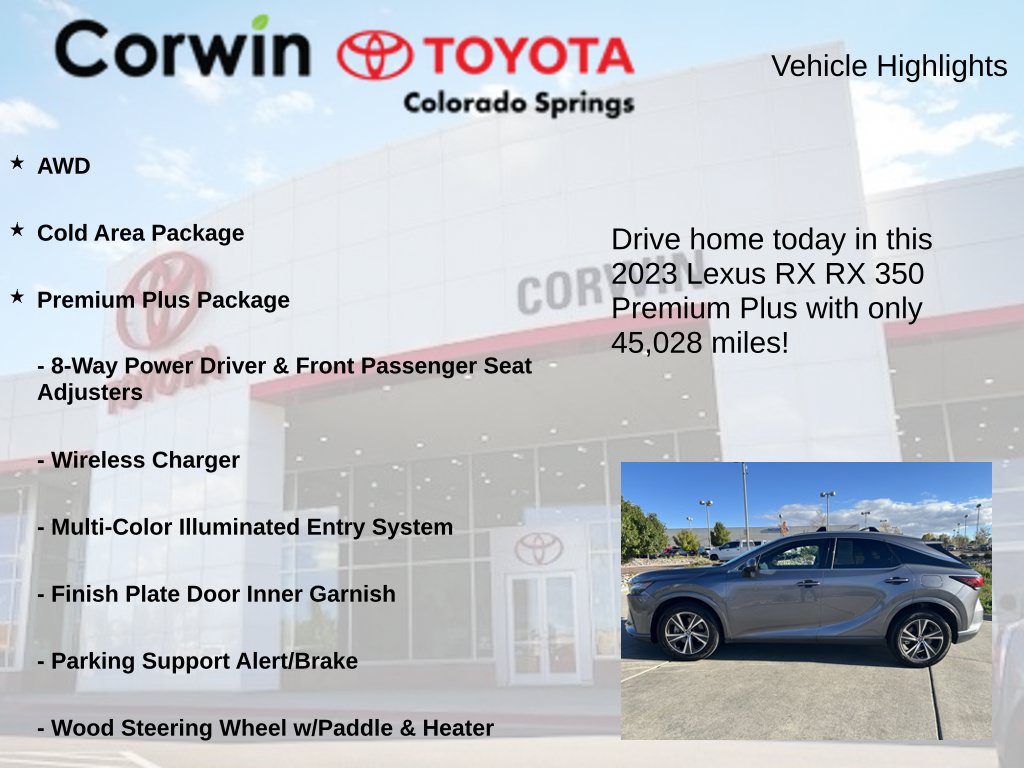 Used 2023 Lexus RX 350 Premium Plus w/ Cold Area Package AWD/4WD image 7