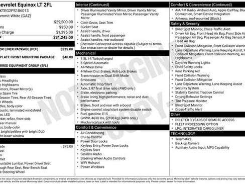 Used 2023 Chevrolet Equinox LT w/ LPO, Floor Liner Package AWD/4WD image 2