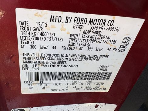 Used 2014 Ford F150 Raptor w/ Equipment Group 801A Luxury image 19