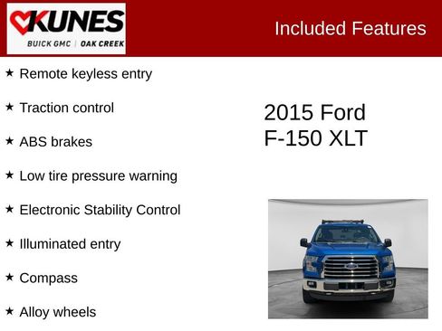 Used 2015 Ford F150 XLT w/ Equipment Group 301A Mid AWD/4WD image 2